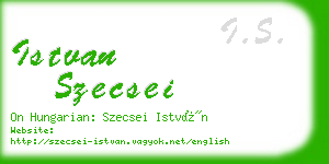 istvan szecsei business card
